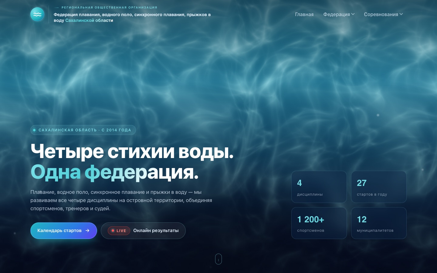 Главная страница варианта 2 «Стекло»